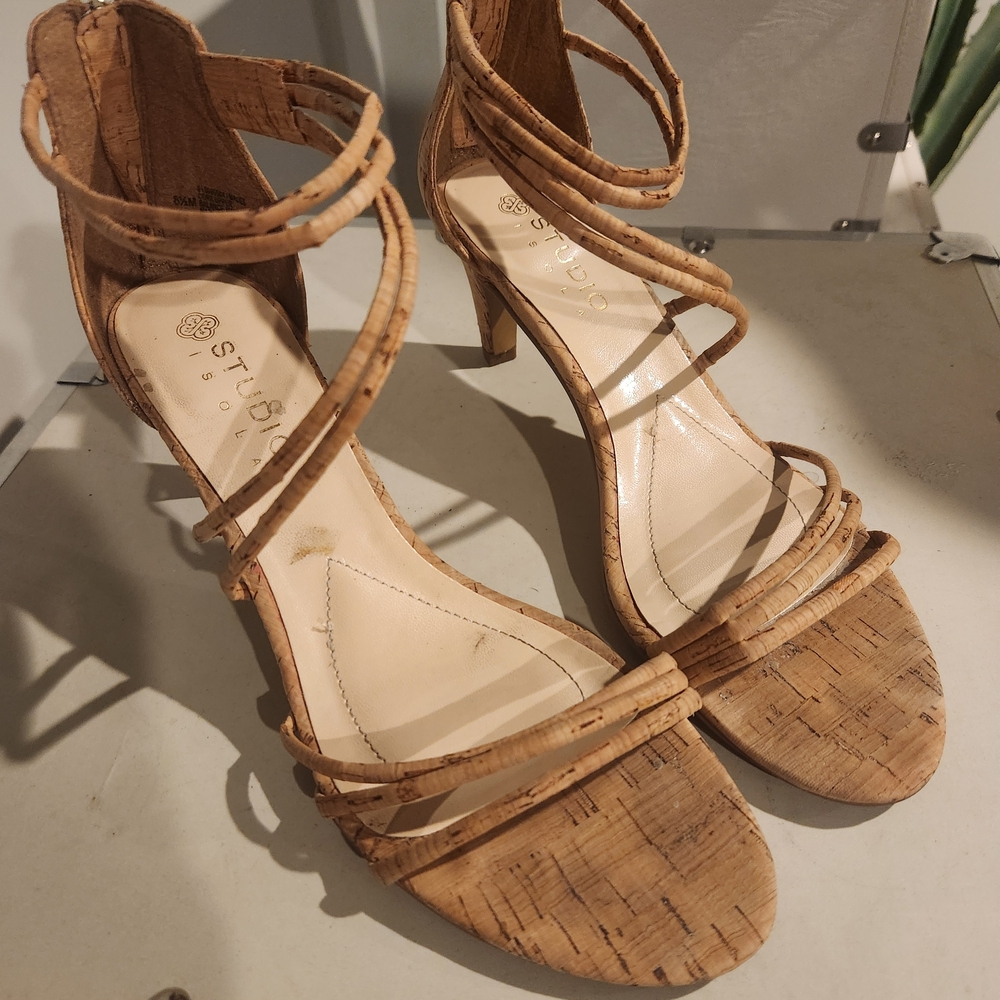 Women's Tan Strappy Heels